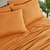 Bibb Home 2000 Count 6-Piece Bamboo Sheet Set - Queen - Pumpkin 1831-QN-PUMP